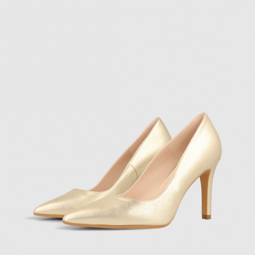 Rachel pumps in metallic leather with gold glitter | LODI Women´s shoes ...